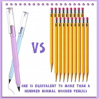 Ainiv 10 PCS Inkless Pencil, Everlasting Pencil Infinity Pencil with  Eraser, Reusable Infinite Pencil with Extra 20 Erasers, Endless Pencil  Forever
