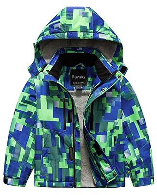 Pursky Kids Ski Jackets Winter Boy's Waterproof Skiing Jacket Insulated  Snowboard Warm Coat Windproof Windbreaker Green Printed 14/16 - Yahoo  Shopping