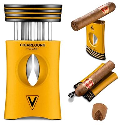 XIFEI Cigar Cutter V-Cut,3 in 1 V Cutter with Cigar Punch Cigar Stand