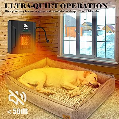  Dog House Heater with Thermostat & App Remote Control, 300W  Safe Heater for Dog Houses Outdoor with Adjustable Temp &Timer& 6FT Anti  Chew Cord, Outdoor Pet Heater for Most Dog