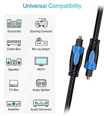 BlueRigger Premium Digital Optical Audio Toslink Cable - with 24K Gold –  Bluerigger