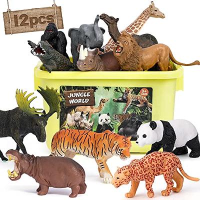 Terra by Battat – 4 Pcs Cheetah Toys Family Set - Plastic Cheetah Figurines  – Realistic Zoo Animals – Collectible Safari Animals Figures for Kids 3+