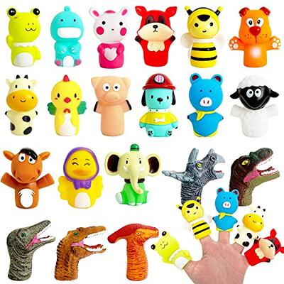 8 Hand Puppets for Kids, Multicultural Puppets with Movable Mouth (8 Pack)  Bulk Soft Plush Puppets, School Home Puppet Theater Shows Toys, Teachers