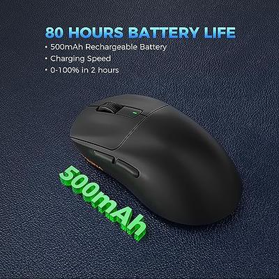 Best Wireless Gaming Mouse Under 650, RechargEable Mouse With 500 mAh  battery