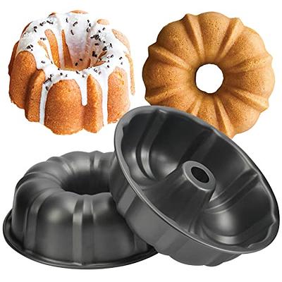 Webake 2.8 inch 12-Cavity heavy gauge carbon steel mini bundt cake pan