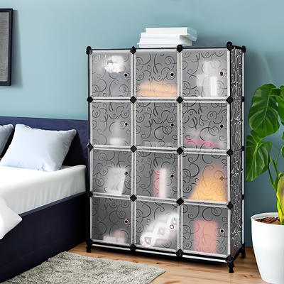 Foldable Closet Clothes Organizer with 12 Cubby Storage - Costway