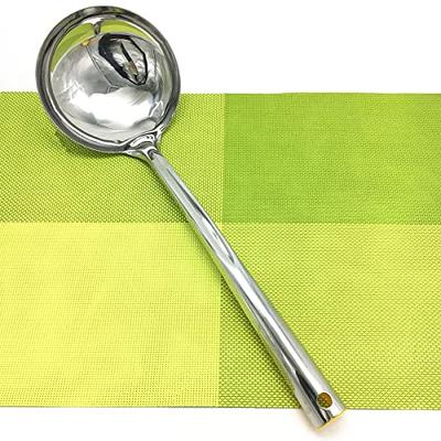 Big Spoon Long Handle Comfortable Grip Ladling Stainless Steel