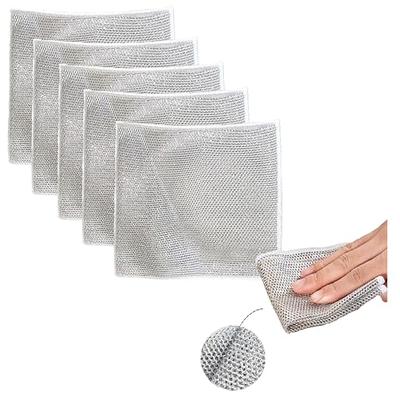 5PCS Multifunctional Wire Dishwashing Rag, Wire Dishcloth, Multipurpose  Wire Dishwashing Rags for Wet and Dry, Scrubs & Cleans for Dishes,  Counters, Sinks, Stove Tops - Yahoo Shopping