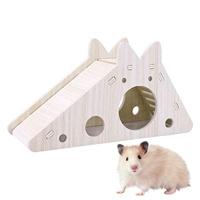 TIESOME Hamster House with Ladder and Slide, Wooden Hamster Play Toys  Hideout Hut Gerbil Rat Hideaway Small Animal Activity Toy DIY Hamster Cage  Accessories for Small Pets - Yahoo Shopping