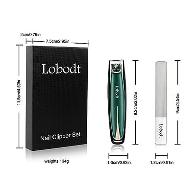 Lobodt Nail Clipper, Anti Splash Nail Clipper,Long Handled Ultra