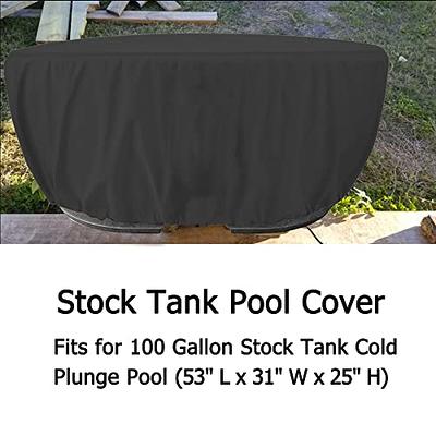  Waterpoof Oval Stock Tank Pool Cover rubermaid Horse Trough  Cold Plunge Tub for Farm Water Tank Cover Outdoor Ice Bath Tub Covers  Protector for Round End Stock Tank Tub Outside