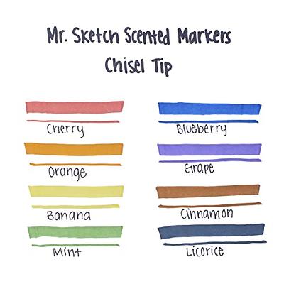 Mr. Sketch Scented Stix Markers, Fine Tip, Assorted Colors, 10 Count