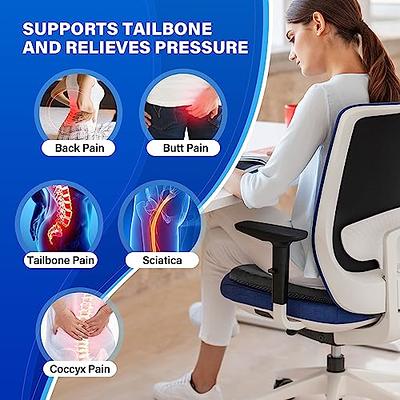 Everlasting Comfort Gel Memory Foam Wheelchair Seat Cushion for Smooth Ride  - Wheel Supportive, Tire-Like Durability - Hip, Tailbone, Pressure Relief