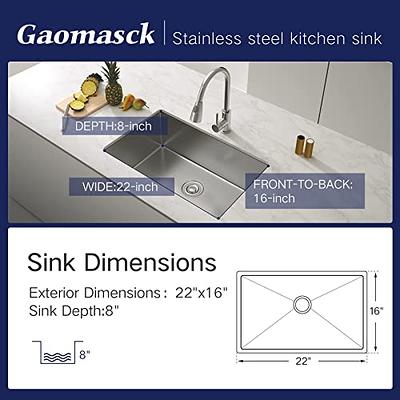 VEVOR Kitchen Sink, 304 Stainless Steel Drop-In Sinks, Undermount