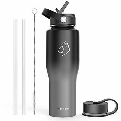 BUZIO 40 oz Insulated Water Bottle with 40 Tumbler Travel Flask