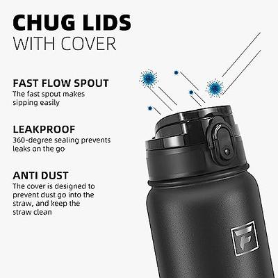 Fanhaw Insulated Water Bottle with Chug Lid - 20 Oz Double-Wall Vacuum Stainless  Steel Reusable Leak & Sweat Proof Sports Water Bottle Dishwasher Safe with  Anti-Dust Standard Mouth Lid (Black) - Yahoo