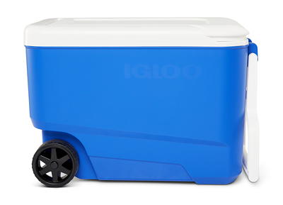 Igloo 60 QT Laguna Ice Chest Cooler with Wheels, Blue 