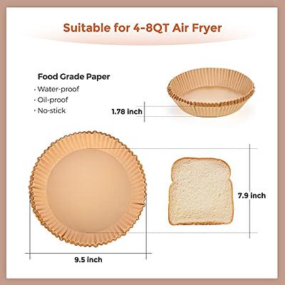 200PCS Air Fryer Disposable Paper Liner Square 7.9 Inch, Non-Stick