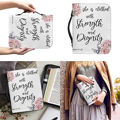  Hinthetall Bible Covers Bible Case for Women Girls Trust in The  Lord with All Your Heart Poster Bible Book Carrying Bag Kids Scripture Case  Church Bag Bible Protective with Handle Pockets 