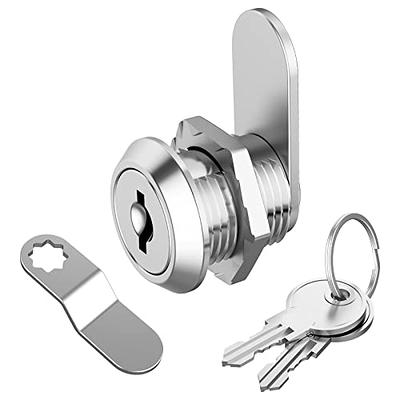 Jayseon 1 Pack Cabinet Locks with Keys, Cabinet Cam Locks 1-1/8 Keyed  Alike, RV Compartment Storage Lock for Storage Door Mailbox Toolbox Lock,  Zinc