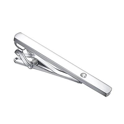 Tie Clips for Men Elegant Metal Necktie Tie Bar Pinch Clasp Wedding Party