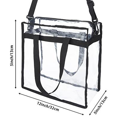 Haoguagua Clear Purse for Women, Clear Bag Stadium Approved, See Through Clear Handbag for Concerts Sports Events