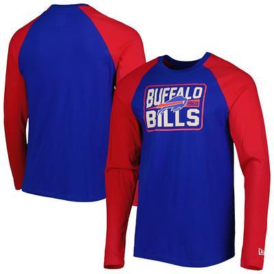 Buffalo Bills Majestic Threads Gridiron Classics Raglan 3/4-Sleeve T-Shirt  - Cream/Royal