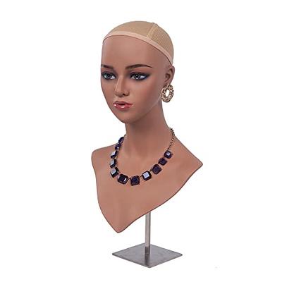 African American Female Mannequin Head Bust Realistic Fashion