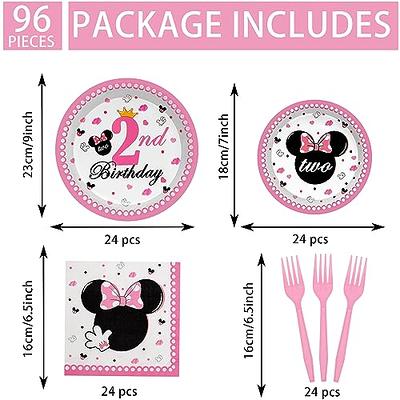 Minnie Mouse Birthday Decorations Tableware Set Party Supplies