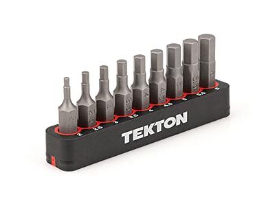 1/4 Inch Drive Hex Bit Socket Set, 11-Piece (Rail), Tekton