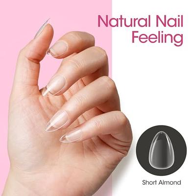 Beetles Gel Nail Tips for Nail Art, 510Pcs Matte Medium Almond Pre-shaped  Clear Full Cover False Nails for Gel Art Polish, Soak Off Nail Extensions  Acrylic Nails False Press on Nail Tips -