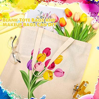 30 Pcs Blank Canvas Tote Bags Bulk with 1 Piece of PTFE Sheet for Iron on  Heat Transfer DIY Sublimation Tote Bags Shopping Bag for Crafts Natural