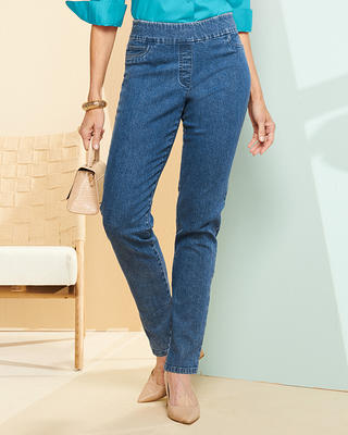 Pull On Denim Jeans Blue