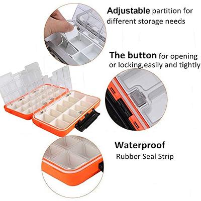 14 Compartments fishing lure boxes bait storage box fishing tackle box  plastic waterproof double sided open fly fishing tool box