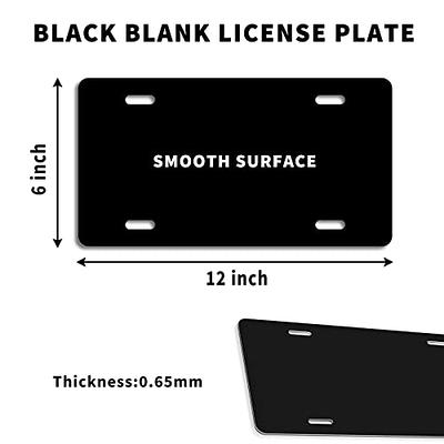 50 Pack of Sublimation License Plate Blanks 6x12 inch, Thickness 0.65mm  (0.025 inch), Metal Aluminum License Plates for Custom Sublimation