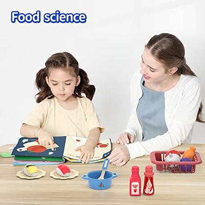 Kitchen Appliances Toy,Kids Kitchen Pretend Accessories Play Set,Coffee  Maker Machine,Blender,Mixer and Kettle with Realistic Light and Sounds,Play