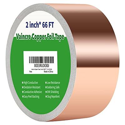 Vaincre Copper Tape Conductive Adhesive,1 inch X 66 FT Copper Foil Tape and  2 inch X 66 FT Conductive Tape - Yahoo Shopping