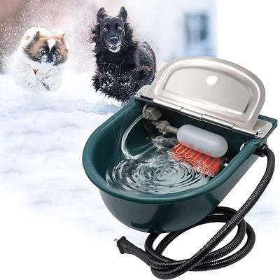 Automatic Water Bowl Dispenser for Dog Large Size Stainless-Steel Waterer  Feeder Self Filling Trough for Poultry and Livestock