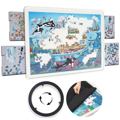 Playboda 1500 Pieces Rotating Plastic Puzzle Board with Drawers and Cover,  35x27 Portable Jigsaw Puzzle Table for Adults, Lazy Susan Spinning Puzzle  Boards (Patent Design) - Yahoo Shopping