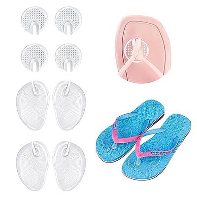 JEVRKAPZ 4 Pairs Clear Gel Silicone Thong Sandal Toe Protectors