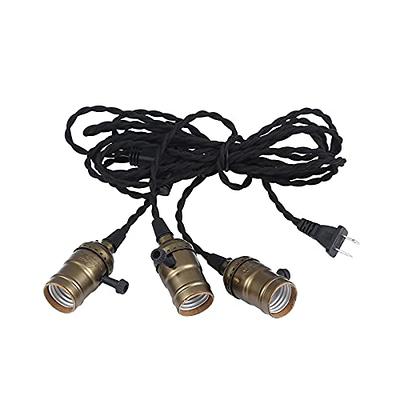 Generic Canomo 12 Feet Cord Lamp Kit Make a Lamp Kit with Essential  Hardware, 3 Way Socket and Matching Cord for Rewiring Buliding Tabl
