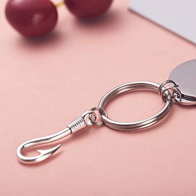 Solid Stainless Steel Tag Inspirational Keychain by Pink Box Silver / to Grandpa from Granddaughter
