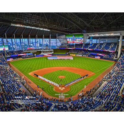 Houston Astros Unsigned Minute Maid Park Sunset Stadium Photograph