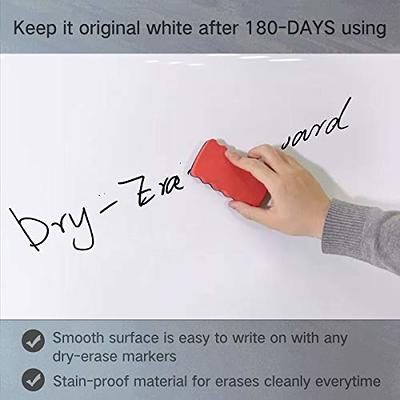 Dry Erase Whiteboard Paper, Self Adhesive White Board Wallpaper 36 x 24  for Wall, Table, Doors, Quickly Write & Wipe Sticky Paper with 3 Markers  (Included) - No Ghost 