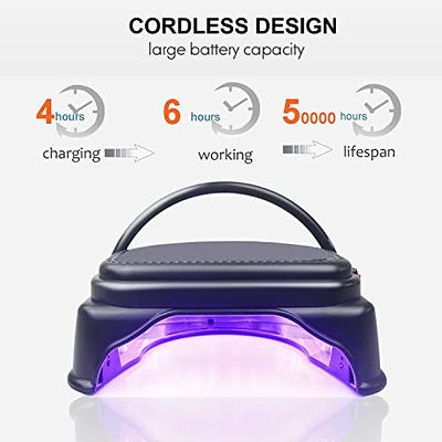 Cordless UV LED Nail Lamp, 54W Gel UV Light Dryer for Nails Gel