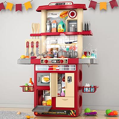 PairPear Pop up Toaster Play Kitchen Playset - Wooden Toy Food 11  Accessories for Kids