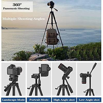 Lusweimi 60-Inch Tripod for ipad iPhone, Camera Tripod for Phone with 2 in  1 Tripod Mount Holder for Cell Phone/Tablet/Webcam/Gopro, Tripod with Carry  Bag and Wireless Remote for Photography/Video - Yahoo Shopping