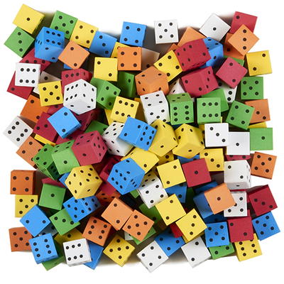 Koplow Games 1 in. Foam Spot Dice, Bag of 50