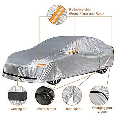  Model 3 Car Cover, Full Car Covers with Zipper Door Dustproof  Windproof Snow UV Heat Protection with Charge Port Opening Replacement for Tesla  Model 3 Outdoor Accessories : Automotive