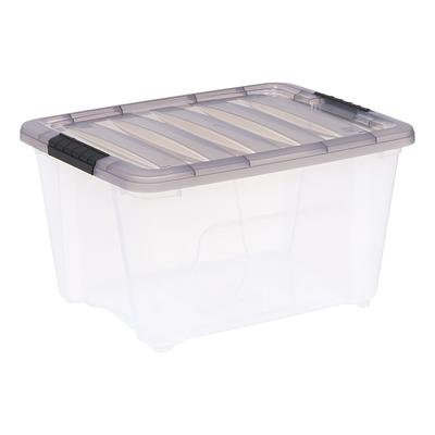 IRIS USA 60-Quart WeatherPro Gasket Clear Plastic Storage Box with